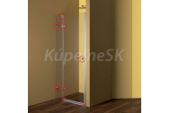 Mereo Kovanie oválne pre sprchové dvere, pánt/pánt, CK10120E, CK10220E, CK10320E, CK10420E