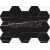 Pamesa Malla Cr. Lux Jebel Noir obklad/dlažba hexagon 32,5x22,5 cm lesklý