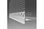 Celox Rohový profil s odkvapom pre zateplovanie PVC-sklovláknitá mriežka 2,5m