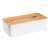 Aqualine SNOW box na papierové vreckovky, biela/bambus