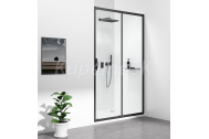 Gelco SIGMA SIMPLY BLACK sprchové dvere do niky posuvné 100x190 cm, číre sklo