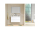 Mereo Siena, kúpeľňová skrinka s keramickým umývadlom 61 cm, biela lesk