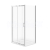 Cersanit Basic rohový sprchový kút 80x100x185 cm sklo Číre, profil Chróm, Posuvné dvere