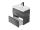 Cersanit Moduo Slim 60 skrinka pod umývadlo 59,5x37,5x57 cm Antracit