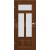 ERKADO SET Rámové dvere Nemézia 9 presklené, fólia Greko, Orech + zárubeň