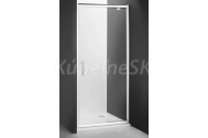 Roth PXDO1N 100x200cm jednokrídlové dvere do niky, profil Brillant, Číre sklo
