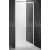 Roth PXDO1N 90x200cm jednokrídlové dvere do niky, profil Brillant, Číre sklo