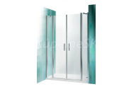 Roth TDN2 150x200cm dvojkrídlové dvere do niky, profil Brillant, Číre sklo