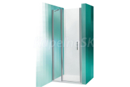 Roth TDN1 100x200cm sprchové krídlové dvere do niky, strieborné, číre sklo