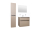 Mereo Mailo, kúpeľňová skrinka 61 cm, čierne madlo, Multidecor, White Loft Pine