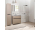 Mereo Mailo, kúpeľňová skrinka 61 cm, čierne madlo, Multidecor, White Loft Pine