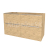 Mereo Mailo, kúpeľňová skrinka 121 cm, chróm madlo, Multidecor, Dub San remo sand