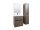 Mereo Mailo, kúpeľňová skrinka vysoká 170 cm, čierne madlo, Multidecor, Chromix biely