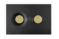 ALCA Dot.Dot Ovládacie tlačítko pre predstenové inštalačné systémy,čierna matná/zlatá mat