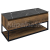 Sapho SKARA umývadlová skrinka s Rockstone doskou 110x50x45cm, čierna mat/dub collingwood/