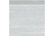 Rako Vals mrazuvzdorná rektifikovaná dlažba-schodovka 60x60x0,9 cm ŠedoBiela