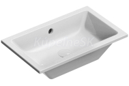 GSI KUBE X keramické umývadlo 60x37cm, zapustné, rektifikovaná verzia, biela ExtraGlaze