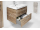 Cersanit Lara 60 skrinka pod umývadlo 45x59x45 cm, 2 zásuvky, v demonte, Orech