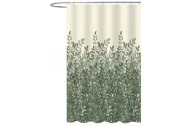 Aqualine Sprchový záves 180x200cm, polyester, zelené listy