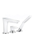 Hansgrohe 15432400 PuraVida 3-otvorová Rim-Mounted Páková vaňová batéria,DN15,biela/chróm