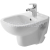 Duravit D-Code Bidet wall-mounted 48 cm D-Code Compact, white, w.of, w.tp, 1 th