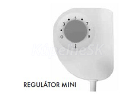 Doplatok-MINI termostatický regulátor s vykurovacou tyčou Chróm rovná šnúra 120+zástrčka
