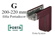 Porta SYSTEM obložková nastaviteľná zárubňa, fólia Portadecor, hrúbka steny G 200-220 mm