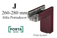 Porta SYSTEM obložková nastaviteľná zárubňa, fólia Portadecor, hrúbka steny J 260-280 mm