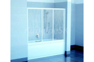 Ravak AVDP3-150 vaňová zástena, posuvné trojdielne dvere, Biele, výplň vzor Rain