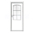 PORTA Doors dvere Porta DECOR, 2/3 sklo s rámčekom, fólia Portadecor ORECH VERONA 2