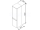 Ravak CLASSIC SB-350 stĺp, vysoká kúpeľňová skrinka bočná Pravá biela 35x120x37