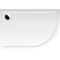 Polysan RENA L sprchová vanička z liateho mramoru, štvrťkruh 120x90x4cm, R550, ľavá, bie