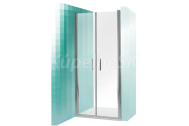 Roth TCN2 80x200cm sprchové dvojkrídlové dvere do niky, strieborný profil, číre sklo