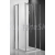 Roth TDO1 100x200cm sprchové krídlové dvere s pevným dielom, Brillant, číre sklo