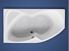 Santech Fontana 170x95 rohová asymetrická vaňa, ľavá