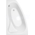 Cersanit SICILIA NEW Vaňa asymetrická 160x100 akrylátová, Ľavá a nohy, Biela S301-036 S301