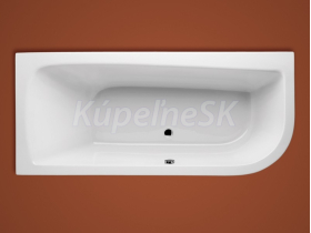 Santech Optima 169x75 obdĺžniková vaňa so zaoblen.rohom, ľavá