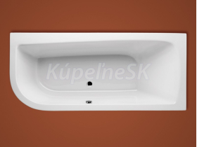Santech Optima 169x75 obdĺžniková vaňa so zaoblen.rohom, pravá