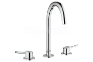 GROHE Concetto umývadlová 3-otvorová batéria,odtoková súprava,chróm 20216001 20216001