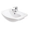 Cersanit LIBRA 50 Umývadlo nábytkové 50x39cm s prepadom, otvor pre bat, Biela K04-006