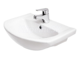 Cersanit LIBRA 50 Umývadlo nábytkové 50x39cm s prepadom, otvor pre bat, Biela K04-006