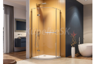 Aquatek CRYSTAL S3 Štvrťkruhový sprchový kút 90x90x200cm, univerzál, krídlový, chróm,číre