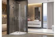 Aquatek VIP S7 Štvrťkruhový sprchový kút 90x90x200cm, krídlové dvere, chróm, číre sklo