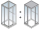 Aquatek ROYAL D4 Sprchový box 80x80x185cm, dvoje posuvné dvere, biele, Krilex vzor voda