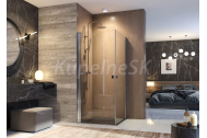 Aquatek GLASS A2 Rohový sprchový kút 90x90x195cm, dvojkrídlové dvere, chróm, sklo frost