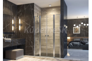 Aquatek GLASS B4 Sprchové dvere do niky 115x195cm, dvojkrídlové dvere, biele, matné sklo