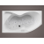 Santech FONTANA asymetrická masážna vaňa 170x95 L Relaxa 300 +chromoterapia ZADARMO
