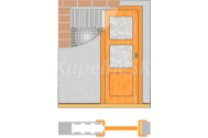 JAP stavebné puzdro 705 - NORMA STANDARD pre 100cm dvere pre sadrokartón, atypické