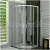 SanSwiss Top-Line Štvrťkruhový sprchový kút s dvojkrídl. dverami, R50, ATYP, Biela/Durlux