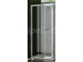 Ronal Top-Line TOE3 Trojdielne posuvné dvere 75x190cm, Ľavé, Aluchróm/Durlux